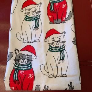 Kitchen Towel, Christmas Cats